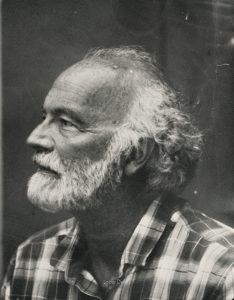 portrait d'un homme barbu de profil au collodion humide